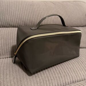 Sonia Kashuk Large Grey Diagonal Makeup/Cosmetic Bag with Gold Zipper